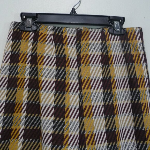 FREE PEOPLE CLEAN CROP FLARE PANTS PLAID SIZE 6 - Picture 4 of 10